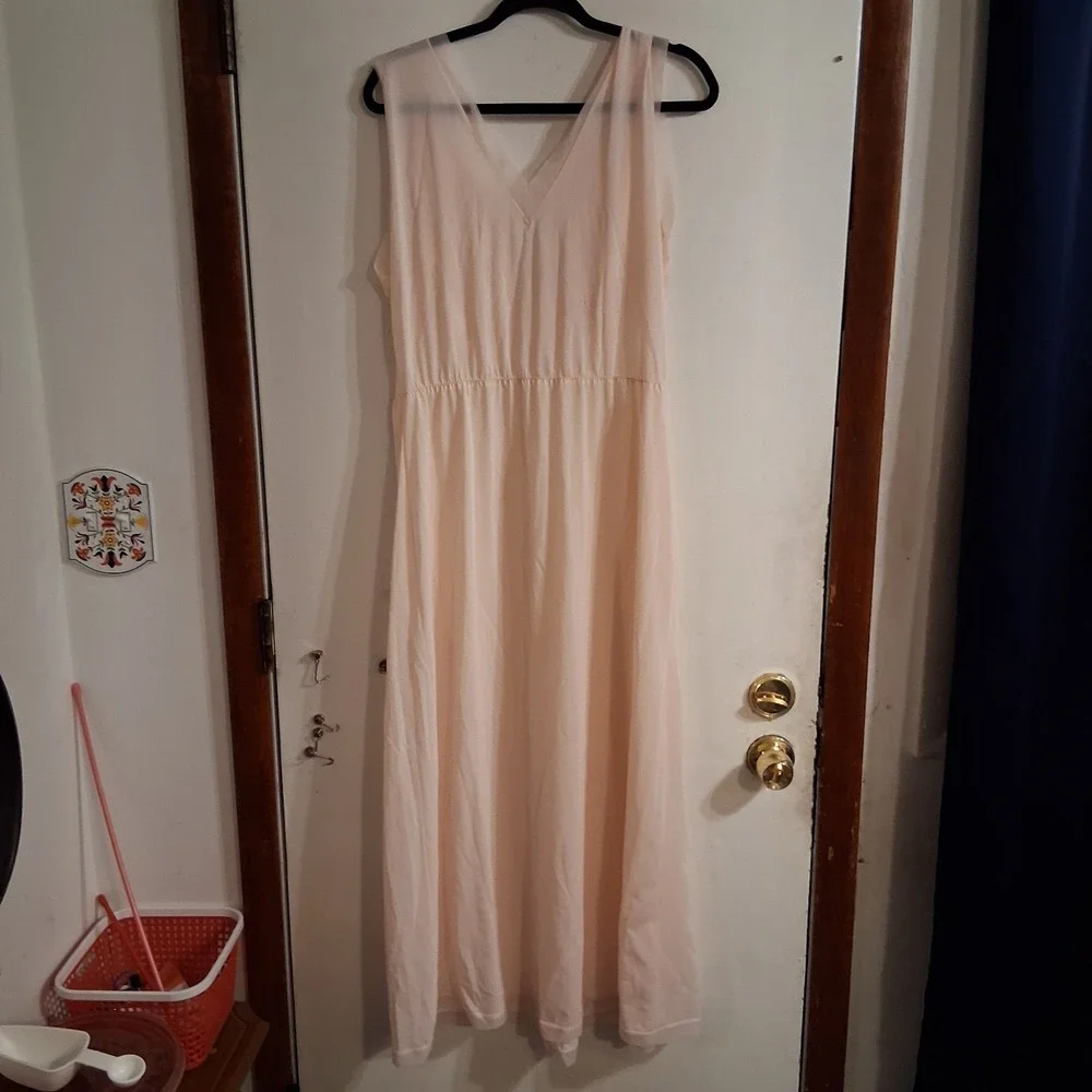 Vintage Silk‎ Peignoir Negligee Pink Nightgown VGVC STUNNING